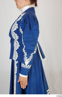  Photos Woman in Historical Dress 94 17th century blue decorated dress historical clothing upper body 0010.jpg